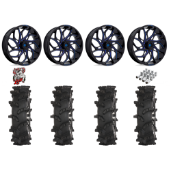 High Lifter Outlaw Max 44x10-24 Tires on Fuel Runner Candy Blue Wheels