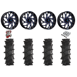 High Lifter Outlaw Max 40-10-24 Tires on Fuel Runner Candy Blue Wheels