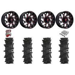 High Lifter Outlaw Max 44x10-24 Tires on Fuel Runner Candy Red Wheels