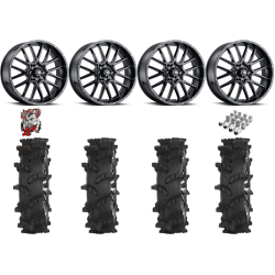 High Lifter Outlaw Max 35x10-20 Tires on ITP Hurricane Gloss Black Wheels