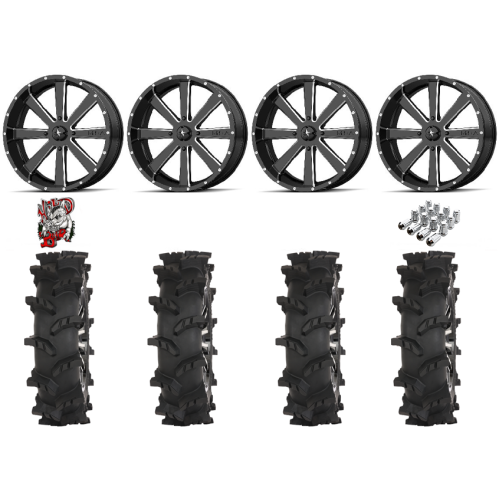 High Lifter Outlaw Max 44x10-24 Tires on MSA M34 Flash Milled Wheels