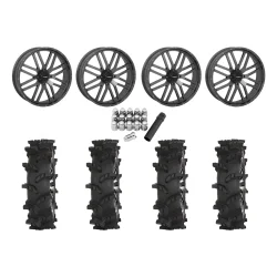 High Lifter Outlaw Max 44x10-24 Tires on ST-3 Gunmetal Grey Wheels