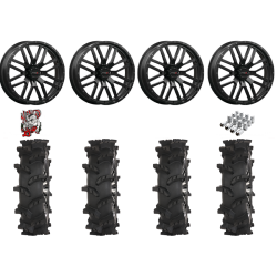 High Lifter Outlaw Max 44x10-24 Tires on ST-3 Matte Black Wheels