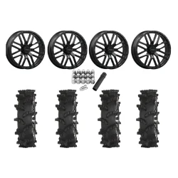 High Lifter Outlaw Max 37x10-22 Tires on ST-3 Matte Black Wheels