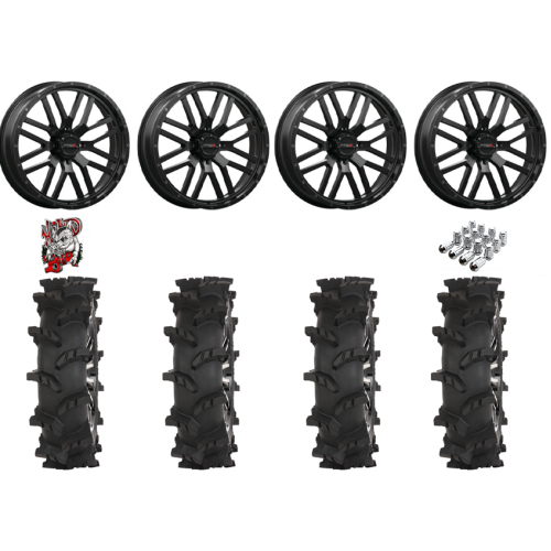 High Lifter Outlaw Max 44x10-24 Tires on ST-3 Matte Black Wheels