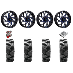 Quadboss QBT680 36x9.5-20 Tires on Fuel Runner Candy Blue Wheels