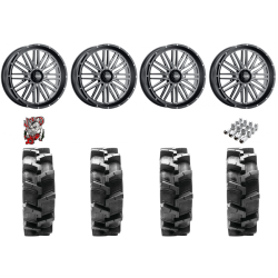 Quadboss QBT680 35x9.5-18 Tires on ITP Momentum Gloss Black Milled Wheels