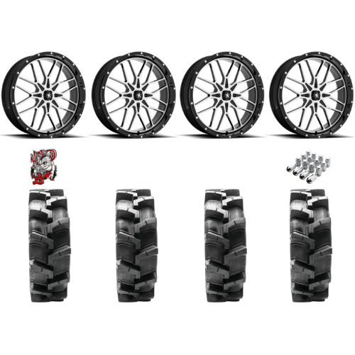 Quadboss QBT680 35x9.5-18 Tires on MSA M45 Portal Machined Wheels