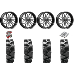 Quadboss QBT680 35x9.5-18 Tires on MSA M47 Sniper Gloss Black Milled Wheels