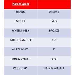 System 3 XTR370 32x10-15 Tires on ST-3 Bronze Wheels