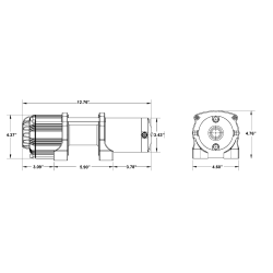 Black Ops 3500 lb. UTV & ATV Synthetic Rope Winch