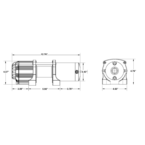 Black Ops 3500 lb. UTV & ATV Synthetic Rope Winch