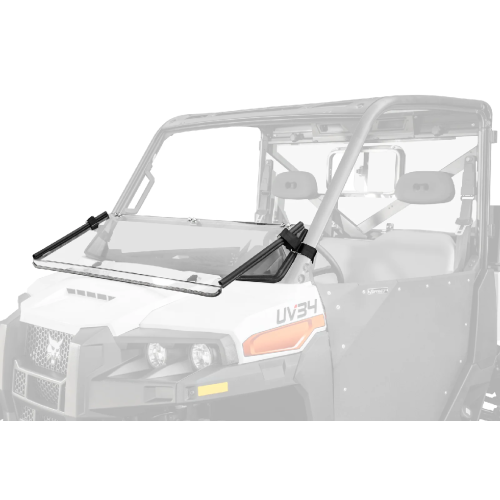 Bobcat UV34 Scratch-Resistant Flip Down Windshield