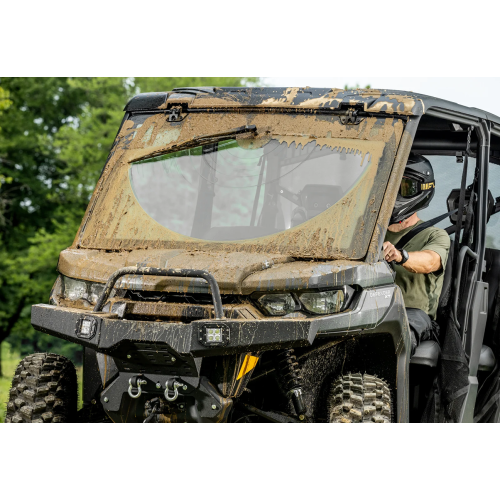 Can-Am Defender MaxDrive Power Flip Glass Windshield