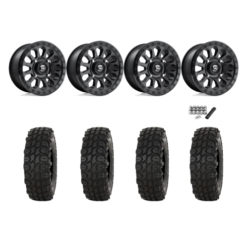 High Lifter XComp ATR 28x10-14 Tires on Fuel Vector Matte Black Wheels