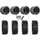 System 3 XT400W 35x12-15 Tires on Fuel Unit Matte Black (15x10) Wheels