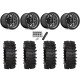 System 3 XT400W 32x12-15 Tires on Fuel Unit Matte Gunmetal (15x10) Wheels