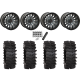 System 3 XT400W 33x12-15 Tires on SB-8 Matte Brushed Grey (15x10) Beadlock Wheels