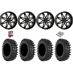 System 3 XT400W 35x12-24 Tires on ST-7 Gloss Black (24x9) Wheels