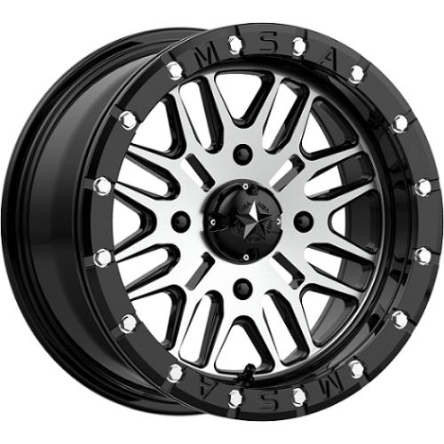 MSA M37 Brute Beadlock Gloss Black Machined 15x7 Wheel/Rim