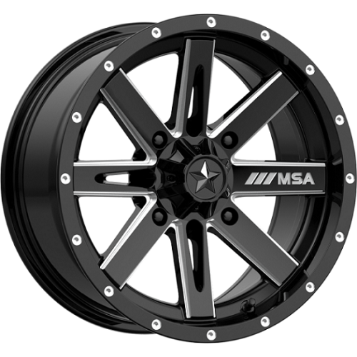 MSA M41 Boxer Gloss Black Milled 15x7 Wheel/Rim