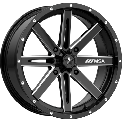 MSA M41 Boxer Gloss Black Milled 18x7 Wheel/Rim