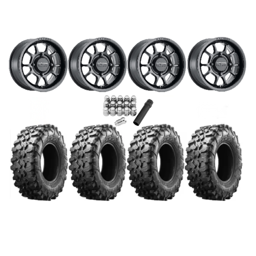 Maxxis Carnivore 33x10-15 Tires on Method MR409 Bead Grip (15x8) Wheels