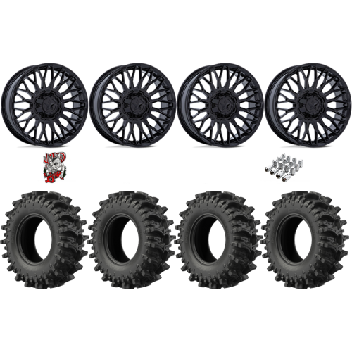 EFX MotoSlayer 35x9.5-24 Tires on MSA M50 Clubber Gloss Black Wheels