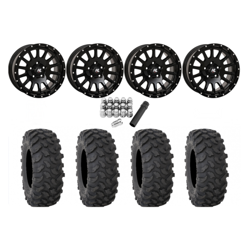 System 3 XTR370 33x10-15 Tires on HL25 Gloss Black Wheels