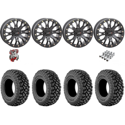 Kenda Klever X/T Tire 32x10-15 Tires on SB-4 Matte Black Beadlock Wheels