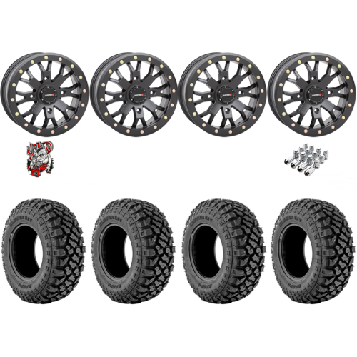 Kenda Klever X/T Tire 32x10-15 Tires on SB-4 Matte Black Beadlock Wheels