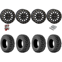 Kenda Klever X/T Tire 32x10-15 Tires on SB-6 Matte Black Beadlock Wheels