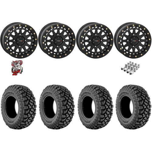 Kenda Klever X/T Tire 32x10-15 Tires on SB-6 Matte Black Beadlock Wheels