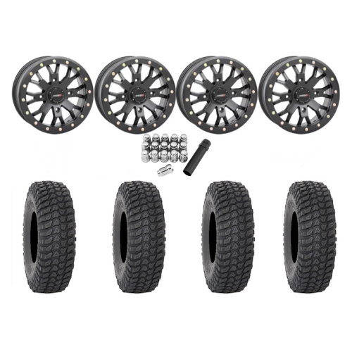 System 3 XCR350 32x10-15 Tires on ST-3 Matte Black Wheels