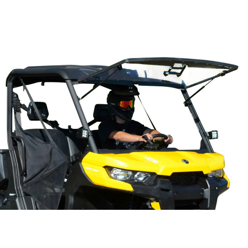 Can-Am Defender Scratch Resistant Flip Windshield