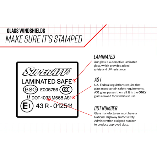 Polaris RZR Trail 900 Glass Windshield