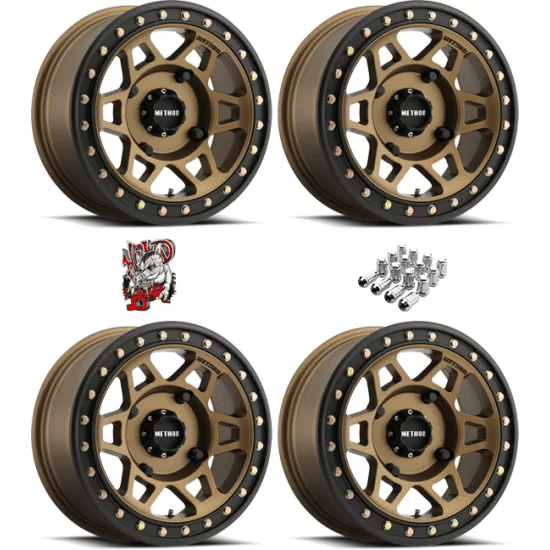 Method 405 UTV Beadlock Bronze – Matte Black 15×7 Wheel/Rim (Full Set)