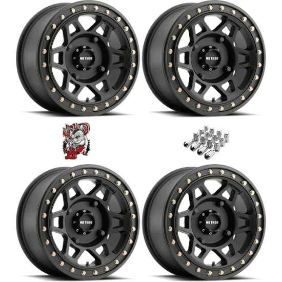 Method 405 UTV Beadlock Matte Black 15×7 Wheel/Rim (Full Set)