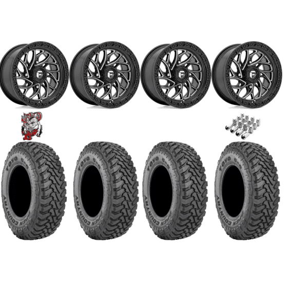 Toyo Open Country SxS M/T 35-9.5-R15 Tires on Fuel Runner Milled Wheels