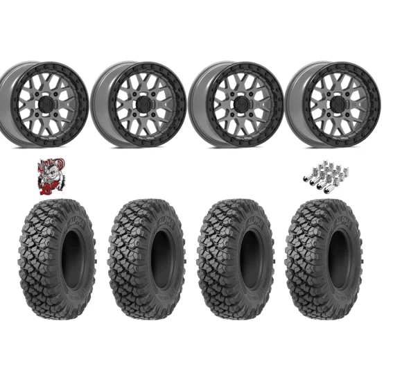 Valor Off-Road Alpha 35-10-15 Tires on V07 Satin Graphite Beadlock Wheels