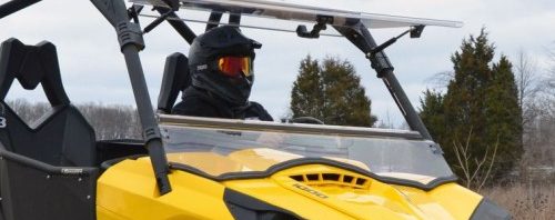 Can-Am Commander Scratch Resistant Flip Windshield