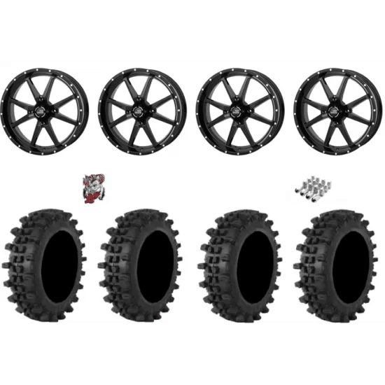 Frontline ACP 40-12-24 Tires on Frontline 556 Gloss Black (24×9) Wheels